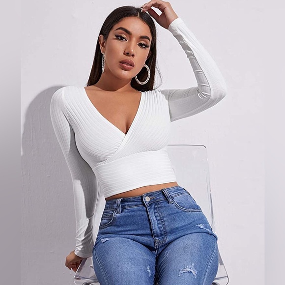 Shein | surplus neck cropped top size medium - Picture 1 of 4